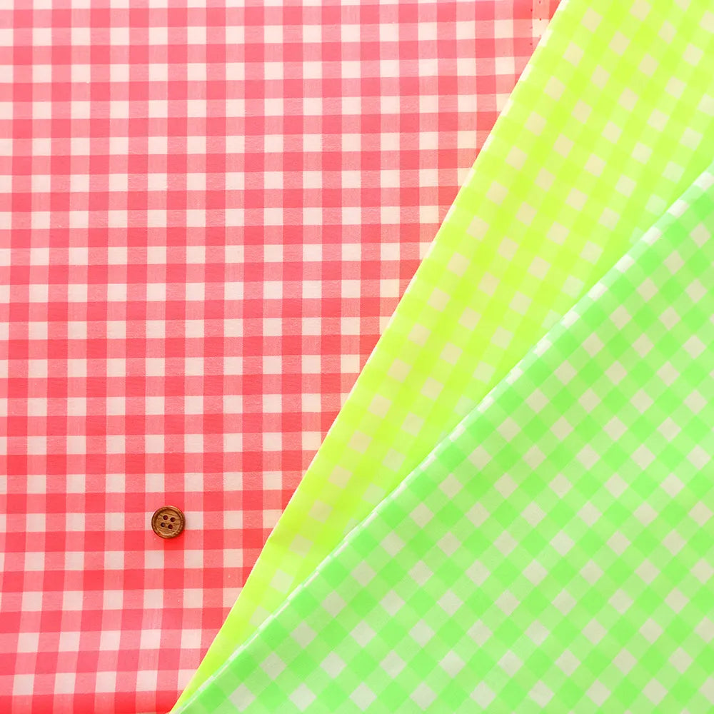 Made in China Cotton Fluorescent Gingham Yarn-Dyed Check Fabric - nomura tailor