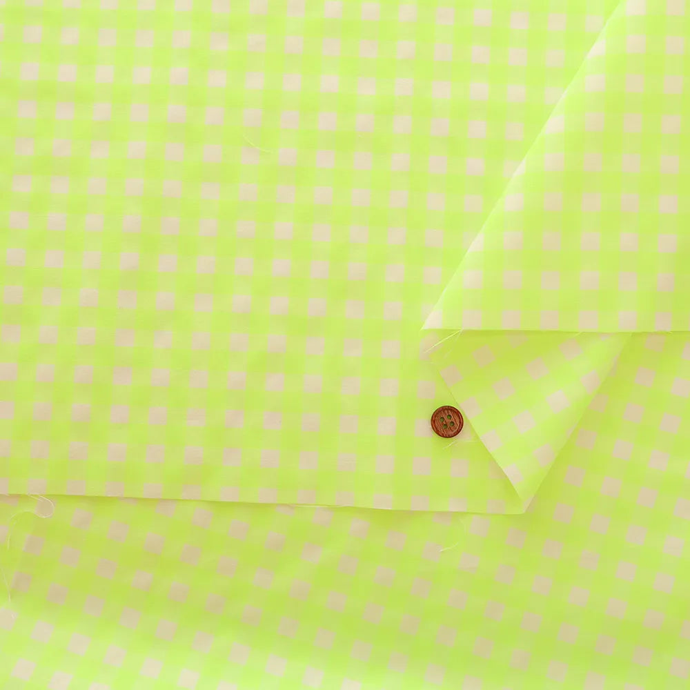 Made in China Cotton Fluorescent Gingham Yarn-Dyed Check Fabric - nomura tailor