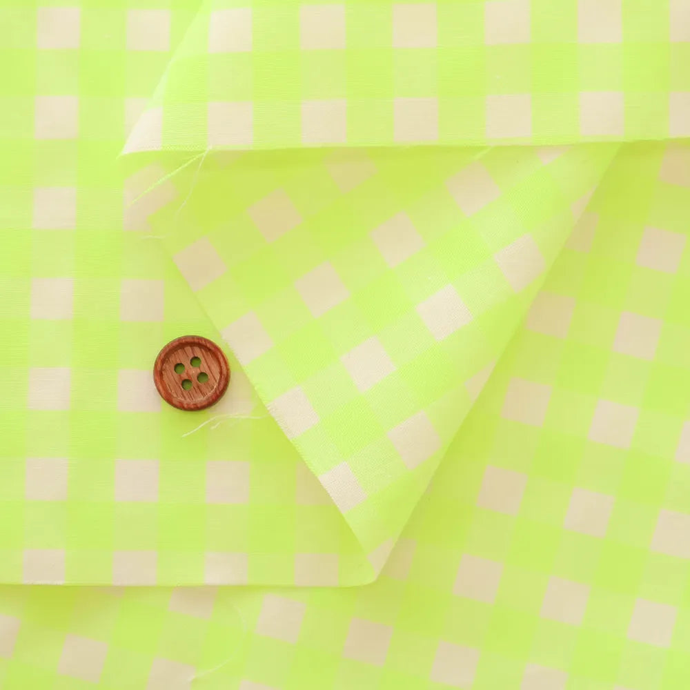 Made in China Cotton Fluorescent Gingham Yarn-Dyed Check Fabric - nomura tailor