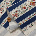 Cotton twill print striped flower - nomura tailor