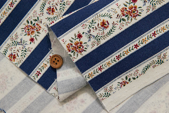 Cotton twill print striped flower - nomura tailor