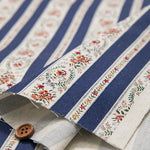 Cotton twill print striped flower - nomura tailor