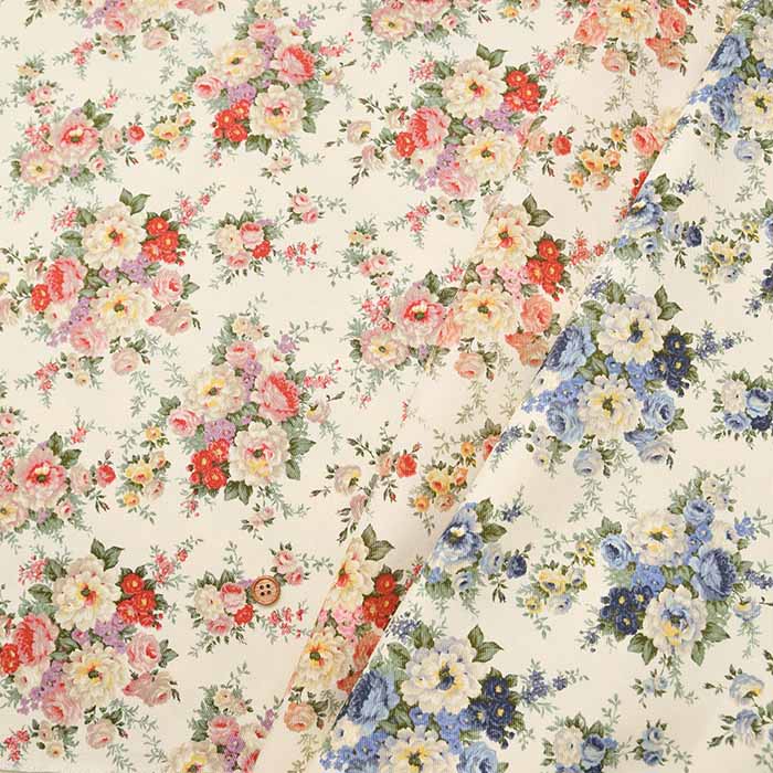 Cotton twill printed fabric Bouquet - nomura tailor