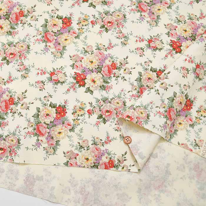 Cotton twill printed fabric Bouquet - nomura tailor