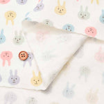 Cotton double gauze print fabric - lots of bunnies - nomura tailor