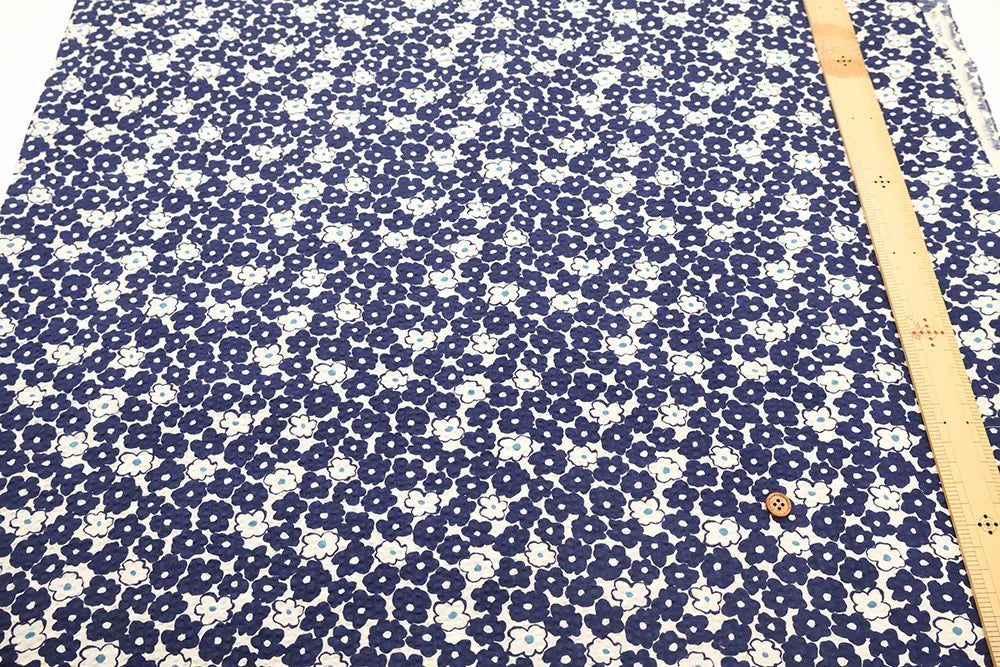 Cotton PoplinCotton 80 Lawn Ripple-printed Fabric - Flower - nomura tailor