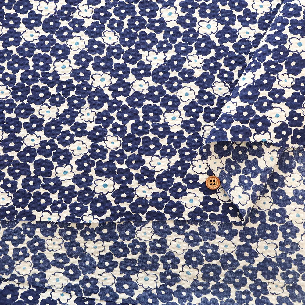 Cotton PoplinCotton 80 Lawn Ripple-printed Fabric - Flower - nomura tailor