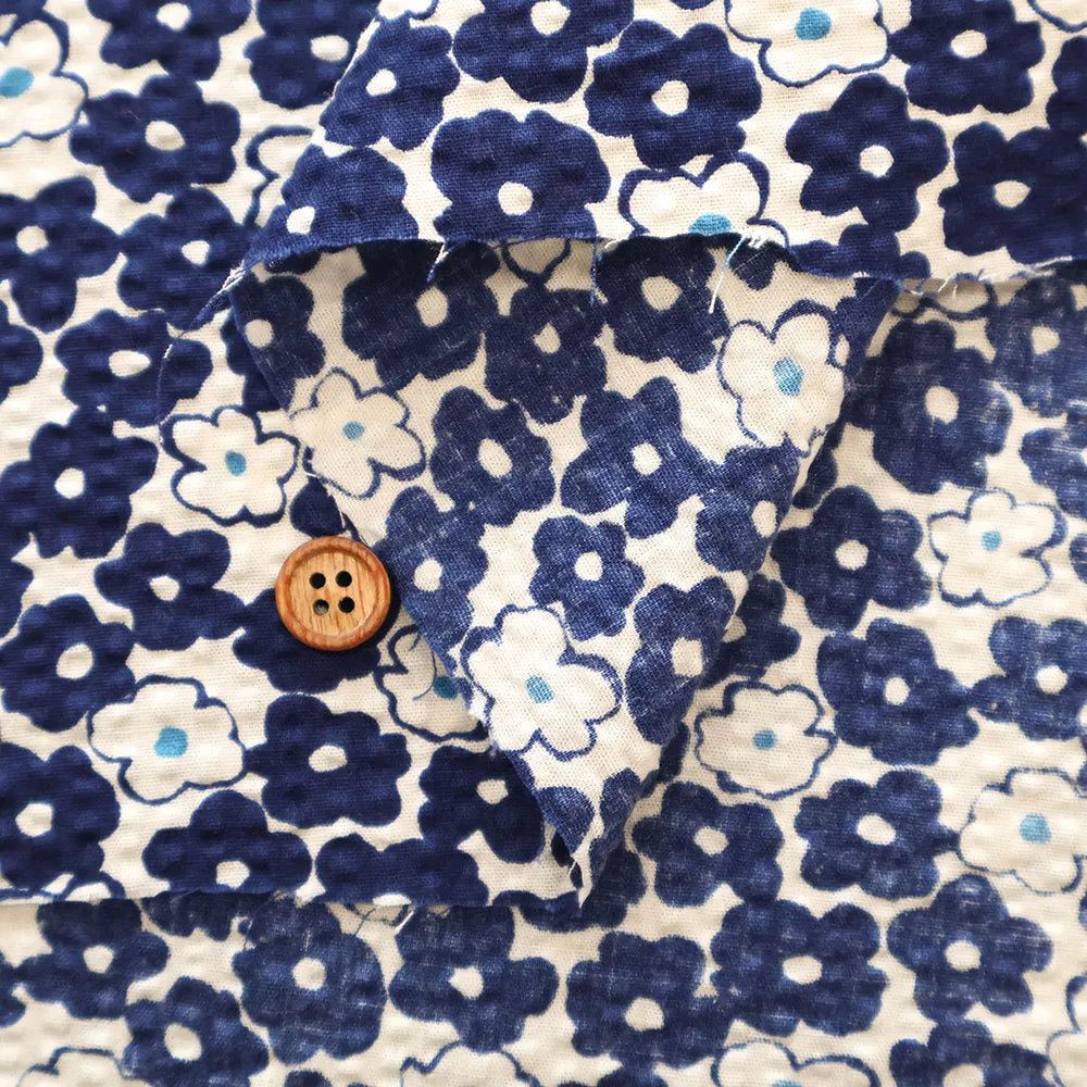 Cotton PoplinCotton 80 Lawn Ripple-printed Fabric - Flower - nomura tailor