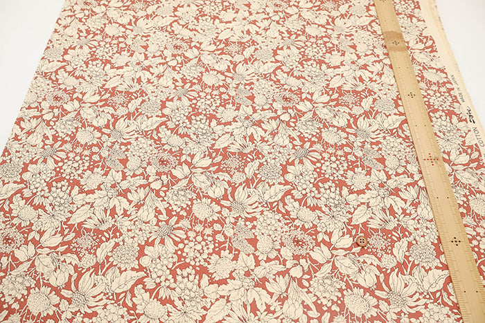 Cotton Twill Printed Fabric - Scabiosa - nomura tailor