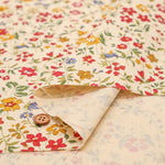 Cotton Twill Printed Fabric - Flower - nomura tailor