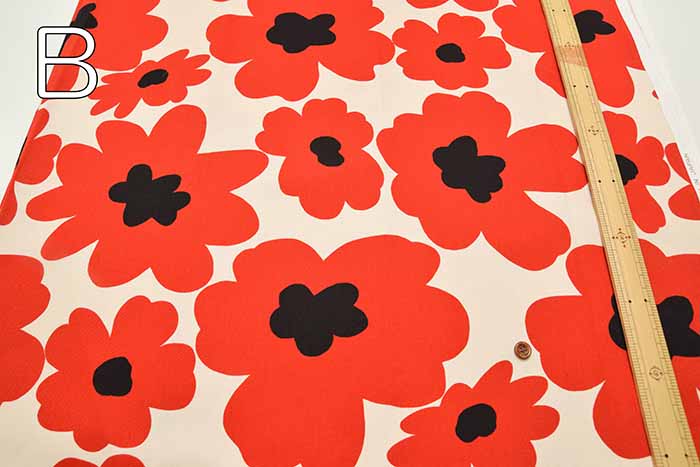 Cotton twill print fabric Scandinavian style flower - nomura tailor