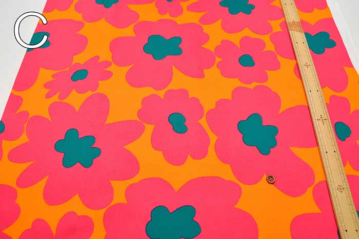 Cotton twill print fabric Scandinavian style flower - nomura tailor