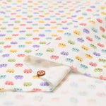 Cotton double gauze printed fabric Cat Face - nomura tailor