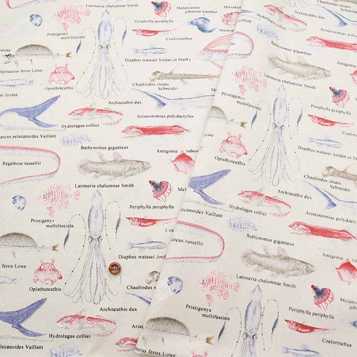 Cotton twill printed fabric Deep-sea fish - nomura tailor