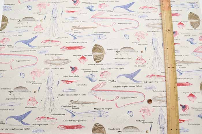 Cotton twill printed fabric Deep-sea fish - nomura tailor