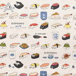 C/L Canvas Printed Fabric Sushi Cat - nomura tailor