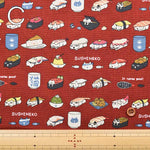 C/L Canvas Printed Fabric Sushi Cat - nomura tailor