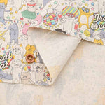 C/L Canvas Printed Fabric Party Cat - nomura tailor