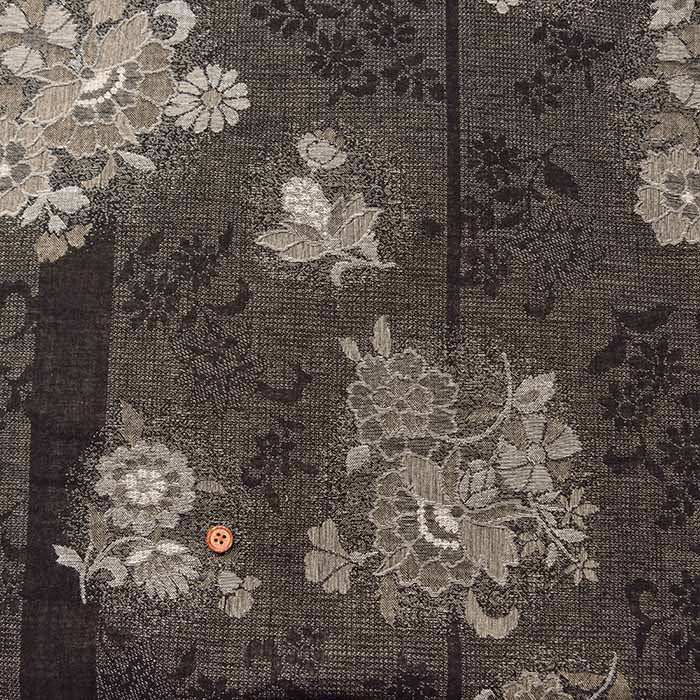 Cotton double weave jacquard fabric Small Flower - nomura tailor