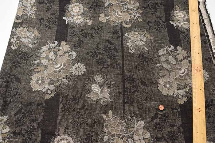 Cotton double weave jacquard fabric Small Flower - nomura tailor