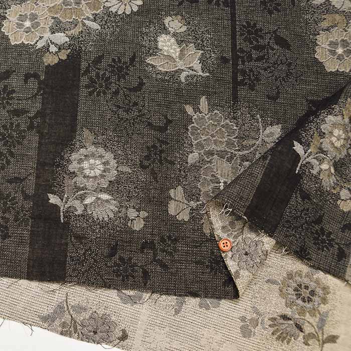 Cotton double weave jacquard fabric Small Flower - nomura tailor