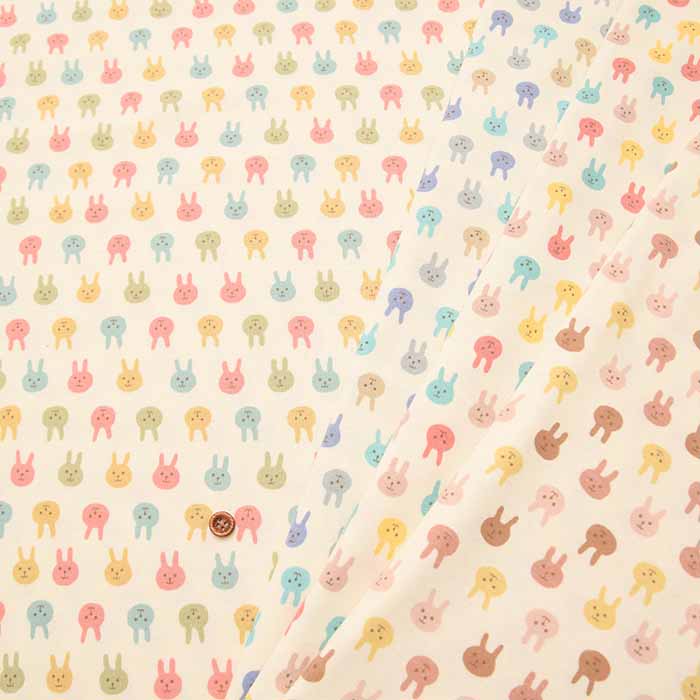 Cotton smooth printed fabric Usapyon - nomura tailor