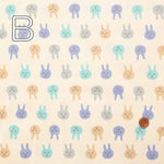 Cotton smooth printed fabric Usapyon - nomura tailor