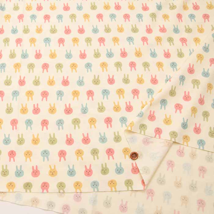 Cotton smooth printed fabric Usapyon - nomura tailor