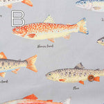 Cotton twill print fabric fish - nomura tailor