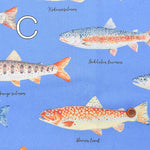 Cotton twill print fabric fish - nomura tailor