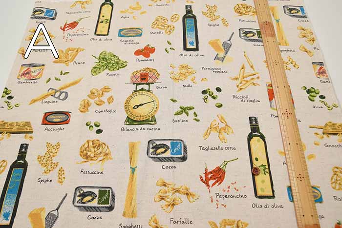 C/L canvas print fabric pasta - nomura tailor