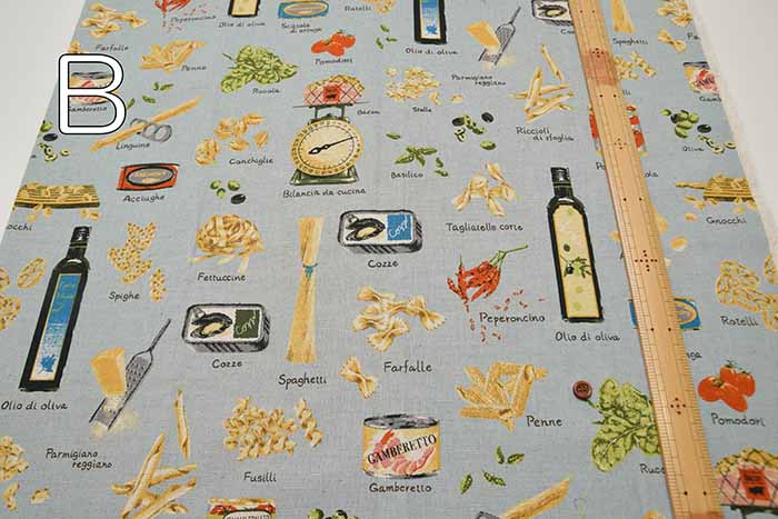 C/L canvas print fabric pasta - nomura tailor