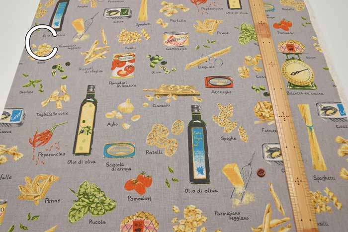 C/L canvas print fabric pasta - nomura tailor