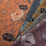 Cotton Southern Cross Printed Fabric - Flower Scattering - Tsumugi Pattern - nomura tailor