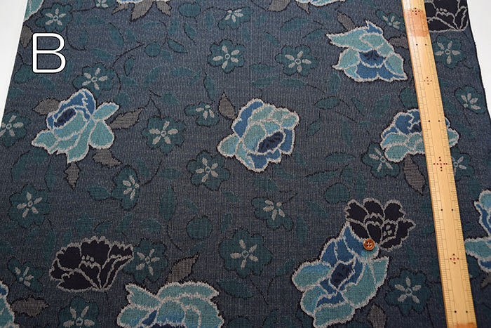 Cotton Southern Cross Printed Fabric - Flower Scattering - Tsumugi Pattern - nomura tailor