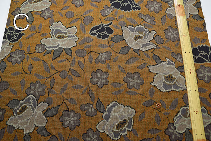 Cotton Southern Cross Printed Fabric - Flower Scattering - Tsumugi Pattern - nomura tailor