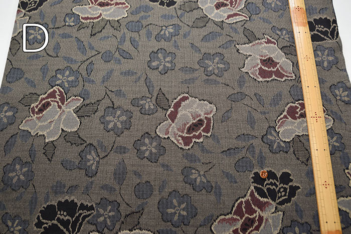 Cotton Southern Cross Printed Fabric - Flower Scattering - Tsumugi Pattern - nomura tailor