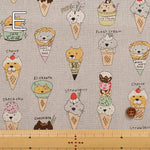 C/L Canvas Printed Fabric Ice Cat - nomura tailor