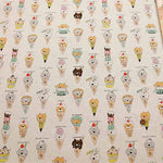 C/L Canvas Printed Fabric Ice Cat - nomura tailor