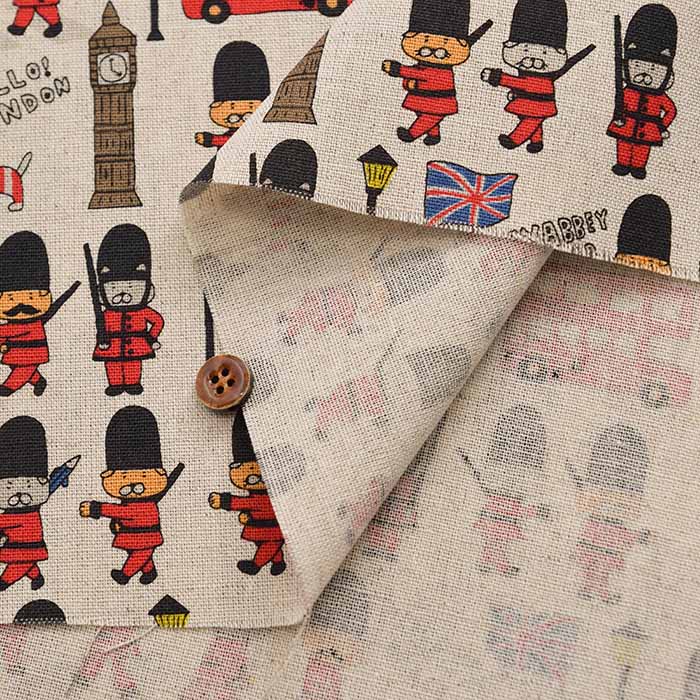 C/L Canvas Printed Fabric Cat Kinsmen - nomura tailor