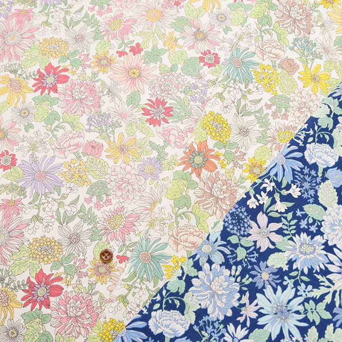 Cotton twill printed fabric Flower - nomura tailor
