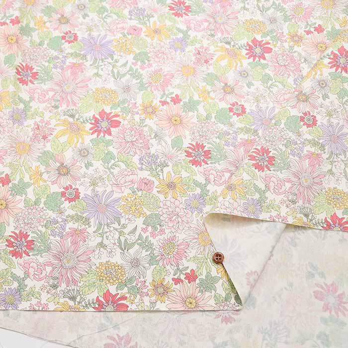 Cotton twill printed fabric Flower - nomura tailor