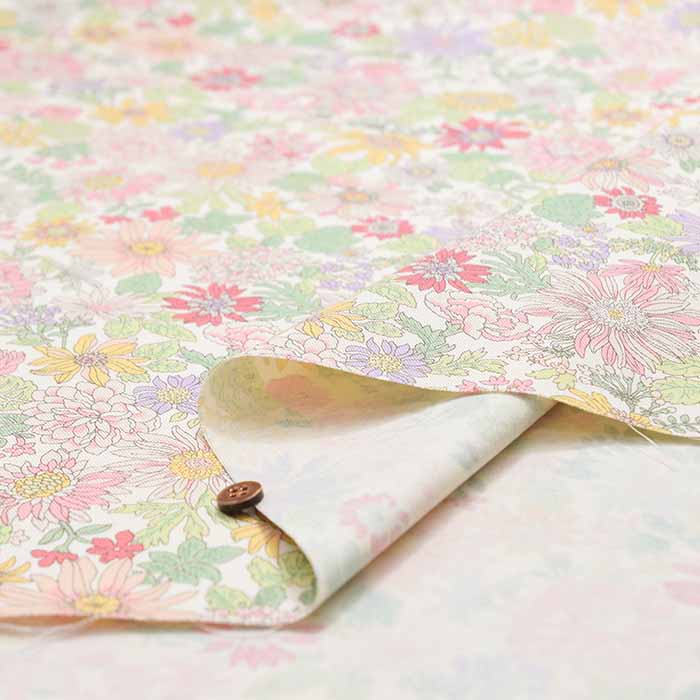 Cotton twill printed fabric Flower - nomura tailor