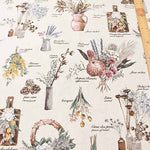 C/L Canvas Printed Fabric Dried Flower - nomura tailor