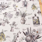 C/L Canvas Printed Fabric Dried Flower - nomura tailor