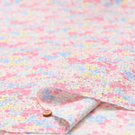 Cotton Poplin Ripple Print Fabric Flower - nomura tailor