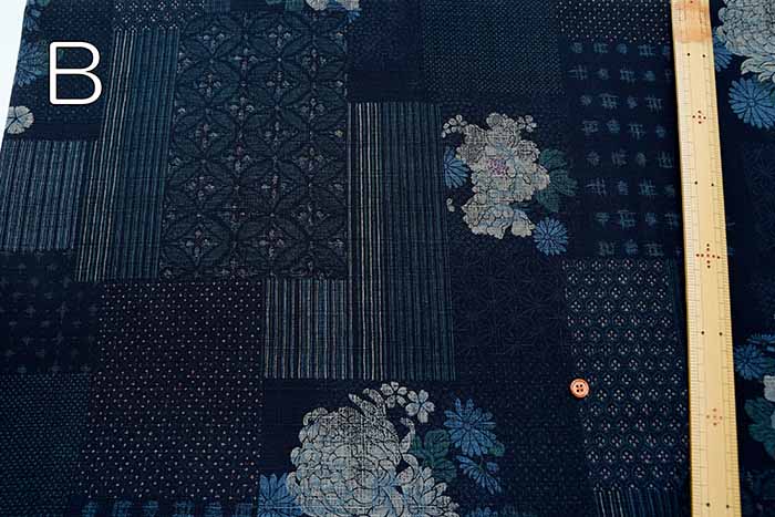 Cotton Southern Cross printed fabric Bross weave flower pattern - nomura tailor