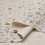 C/L Canvas Printed Fabric Shamojiki Cat - nomura tailor