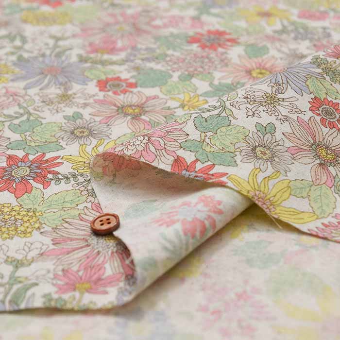 C/L Sheeting Printed Fabric Fluffed Floral - nomura tailor