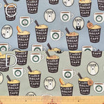 Cotton twill printed fabric Barista Bear - nomura tailor